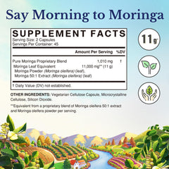 Vitalitown Moringa Capsules bottle close-up