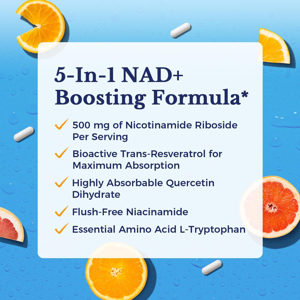 Close-up of Nicotinamide Riboside NR ingredient on label