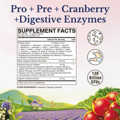 Probiotics with prebiotics and digestive enzymes for women