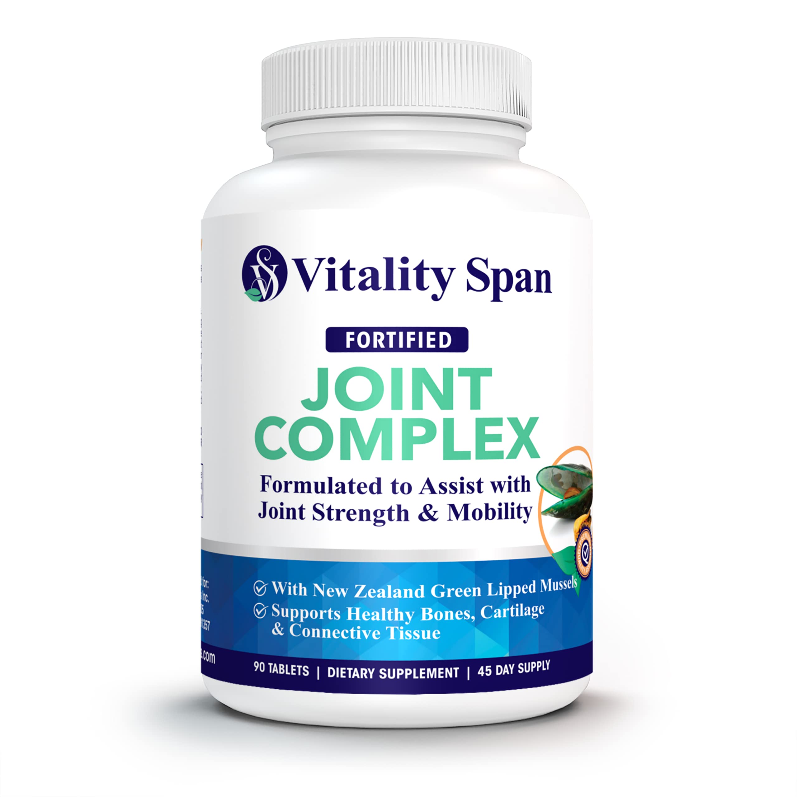 Vitality Span Advanced Joint Support bottle on white background