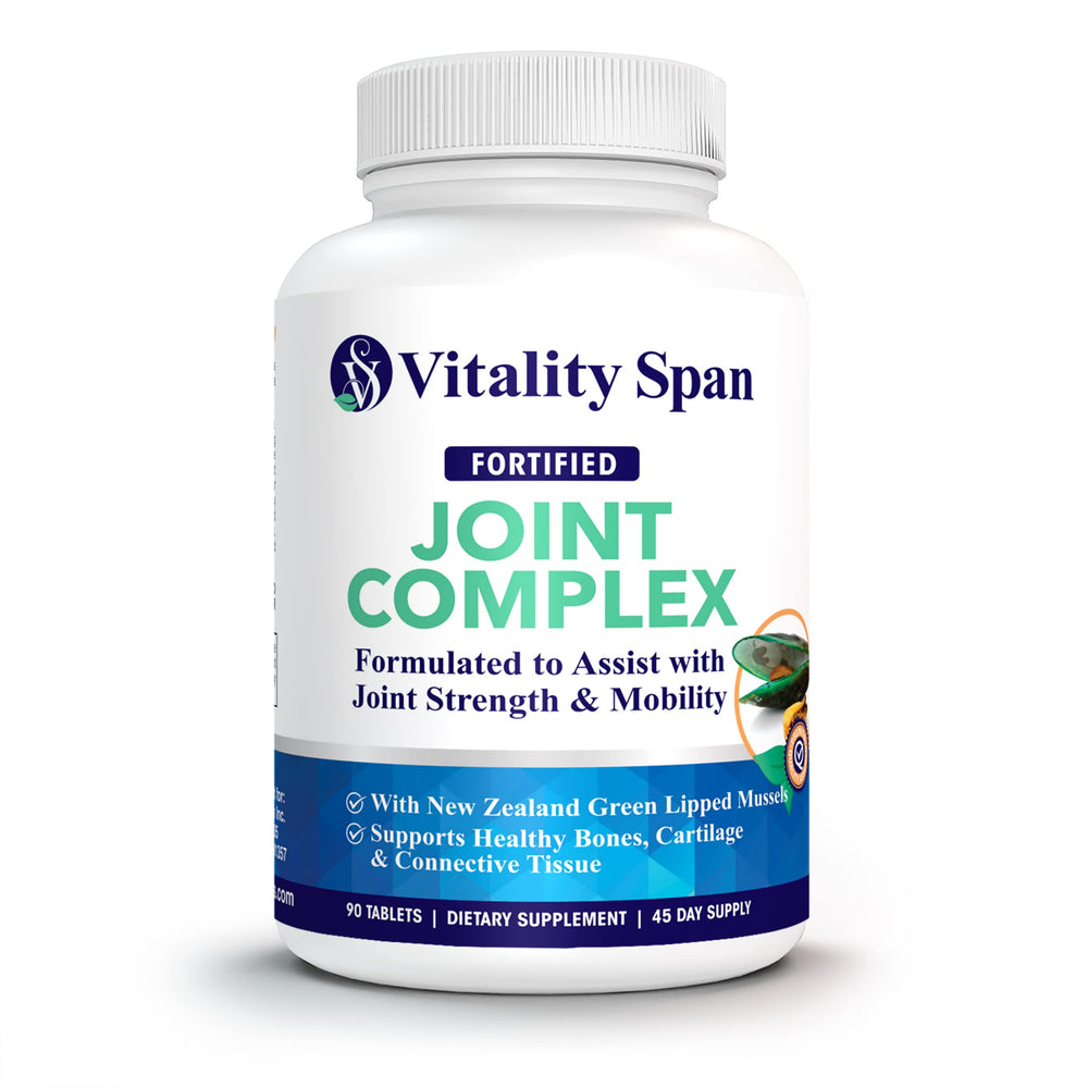 Vitality Span Advanced Joint Support bottle on white background