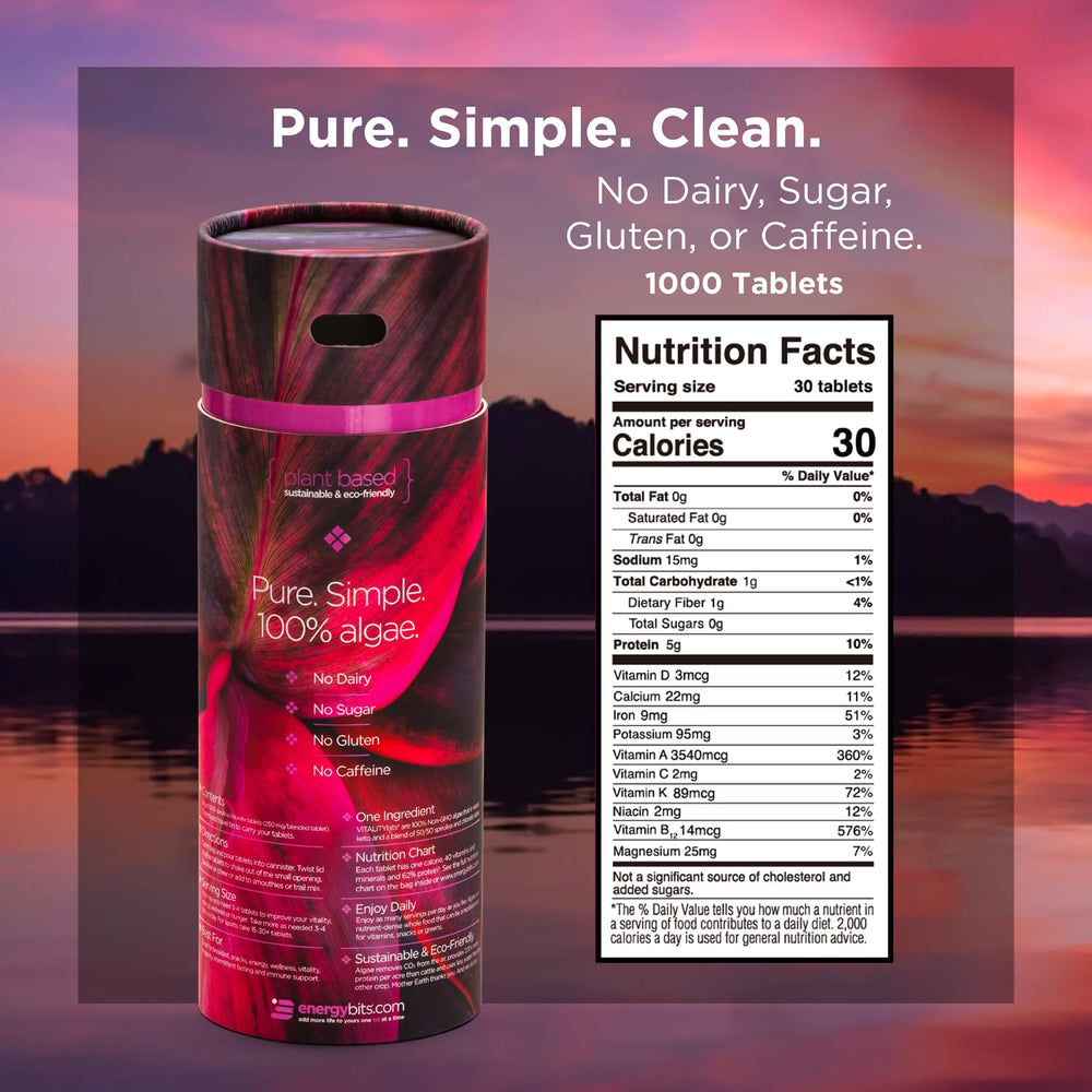 VITALITYbits vegan, keto friendly algae tablets