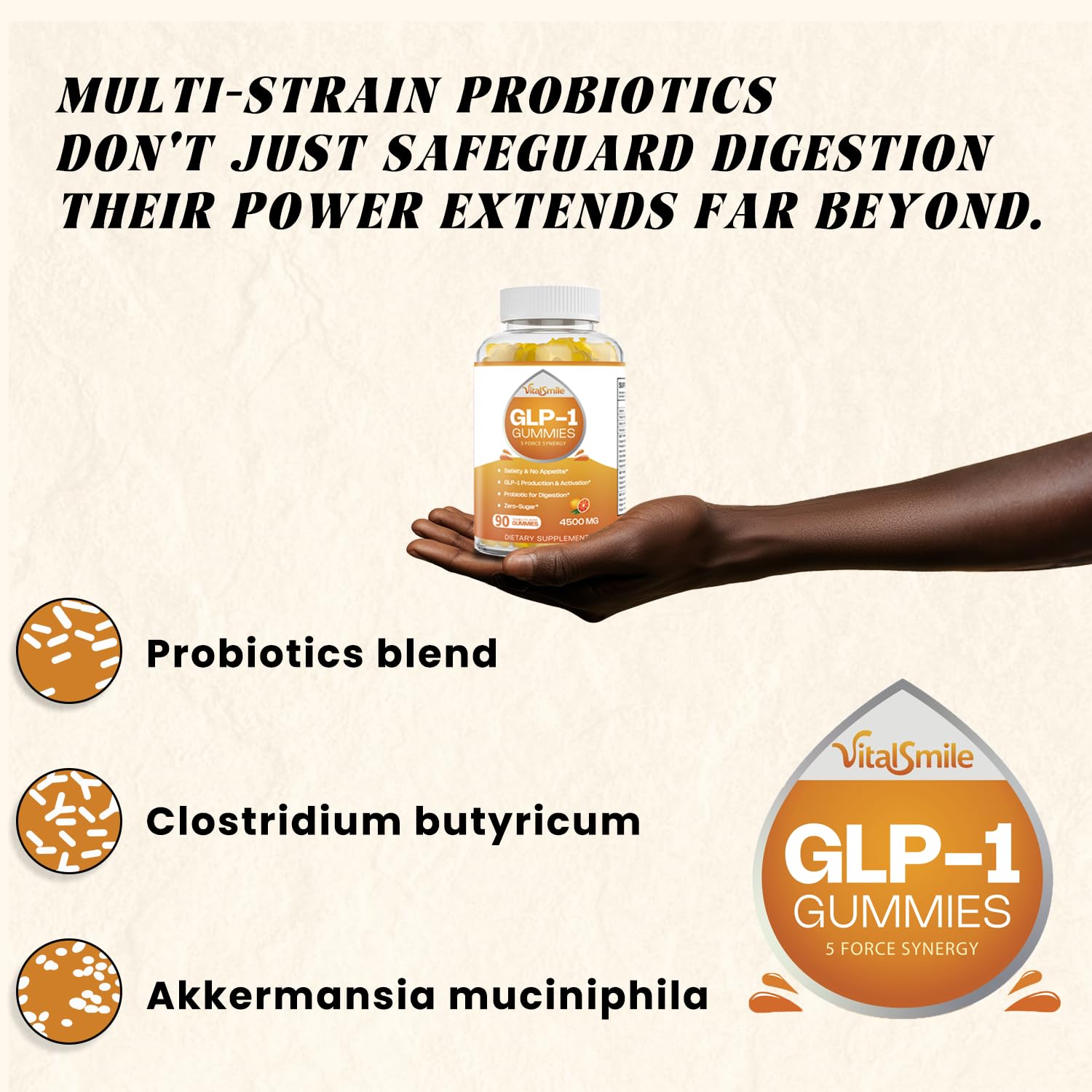 Gummies promoting gut health and GLP-1 support