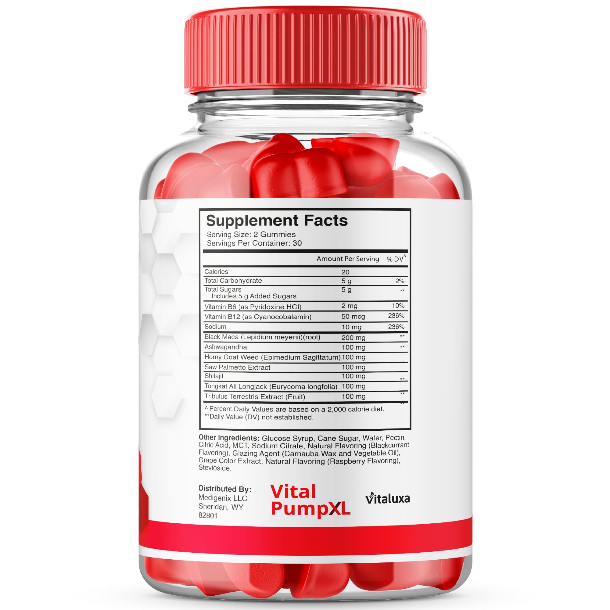 Vitaluxa Vital Pump XL gummies in use for easy daily dose