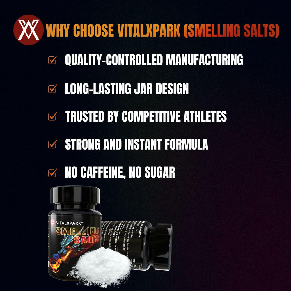 VitalXpark salts competition prep image suggests high-stakes performance readiness.