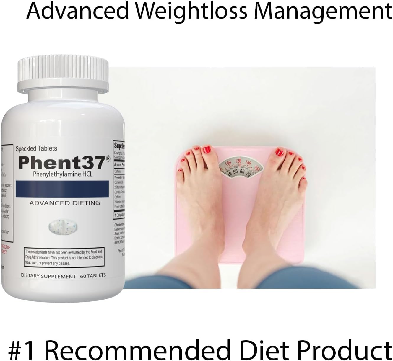 Vitamart Phent37 label highlights USA-made quality and safety standards.