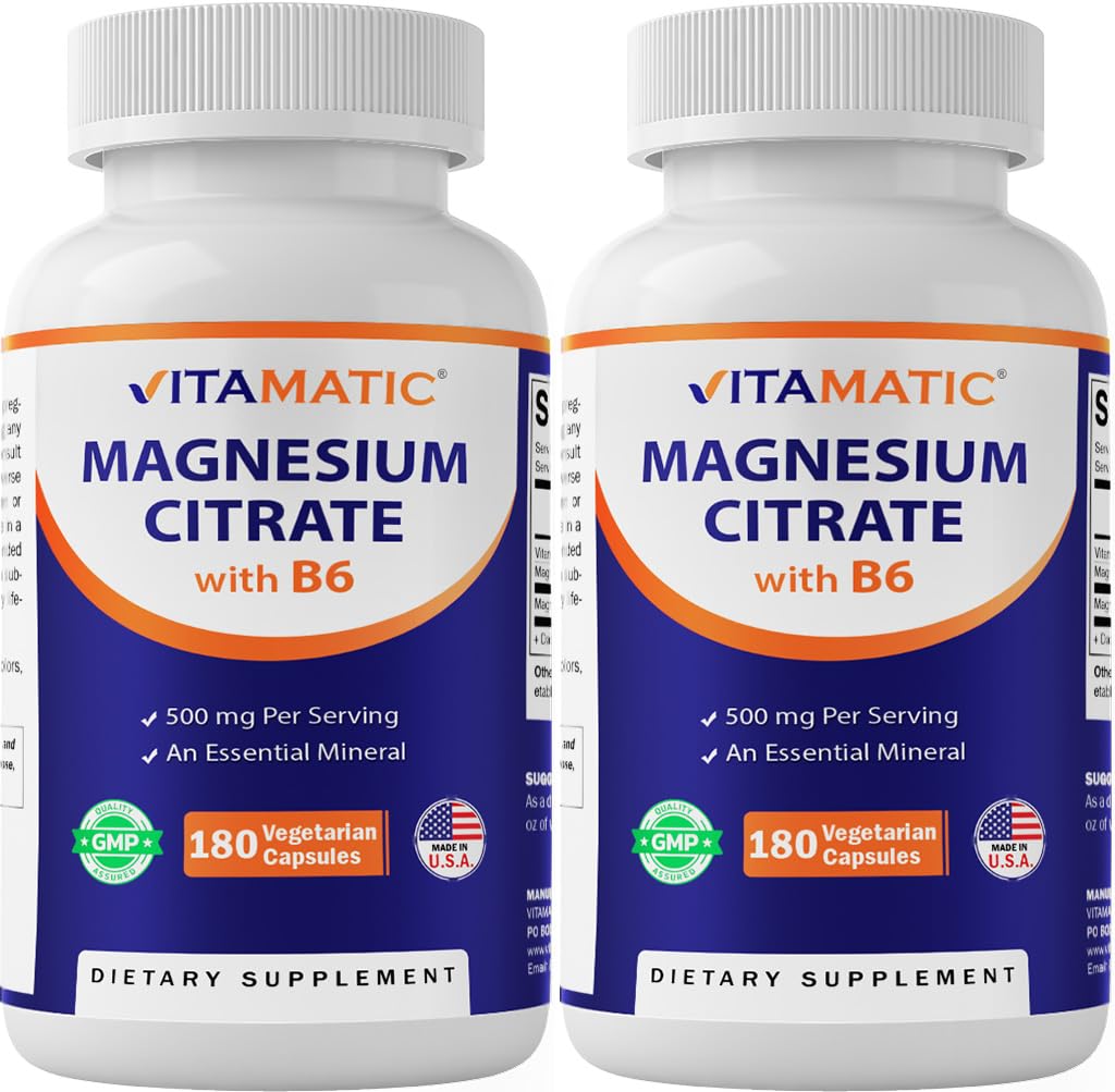 Vitamatic Magnesium Citrate 500 mg bottle front