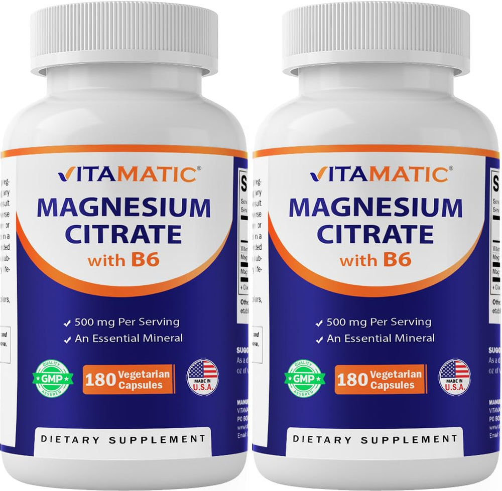 Vitamatic Magnesium Citrate 500 mg bottle front