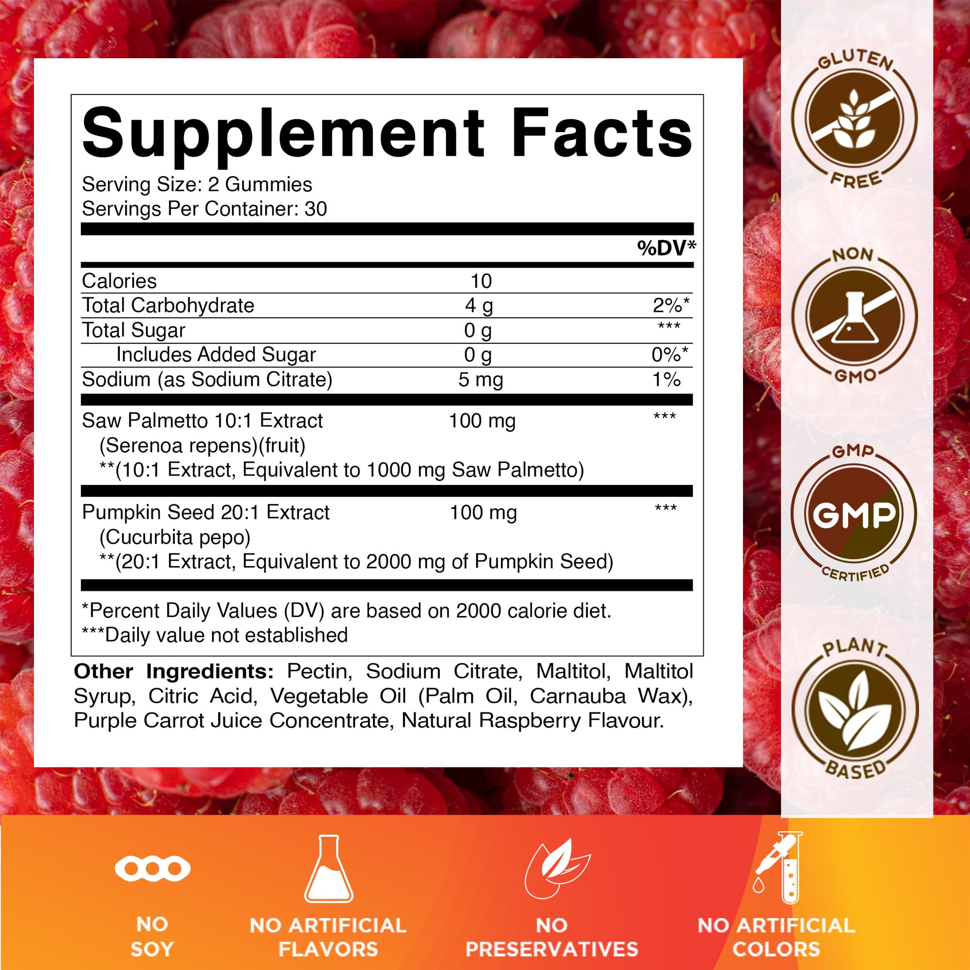 Vitamatic Gummies Raspberry Flavor close-up - 2-Pack