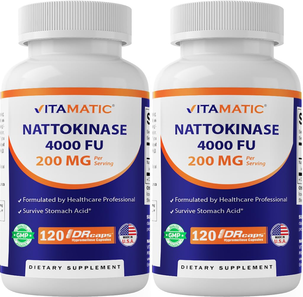 Vitamatic nattokinase 2-pack bottle front view