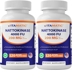 Vitamatic nattokinase 2-pack bottle front view