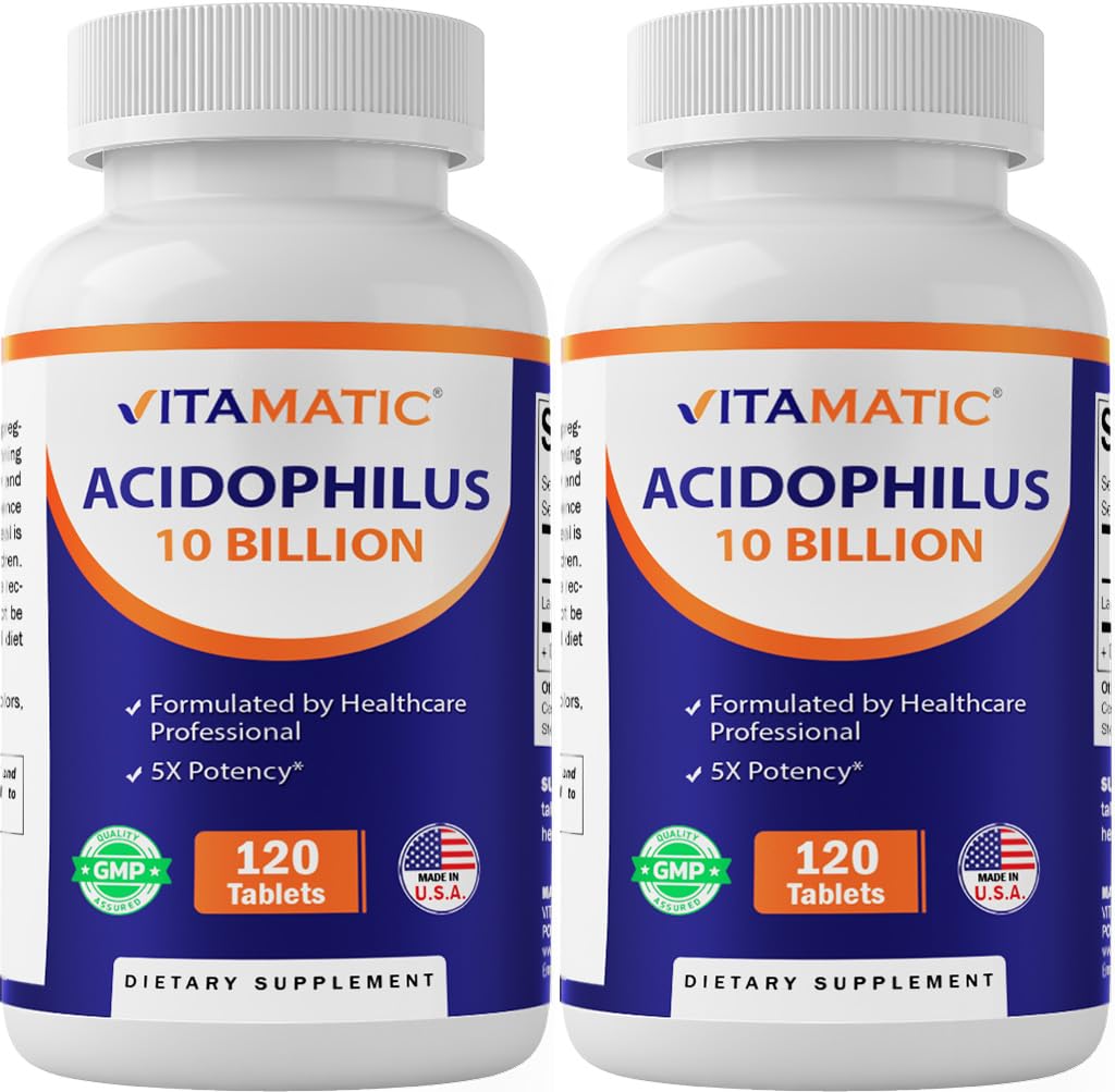 Vitamatic Acidophilus Probiotic two-pack bottle front view