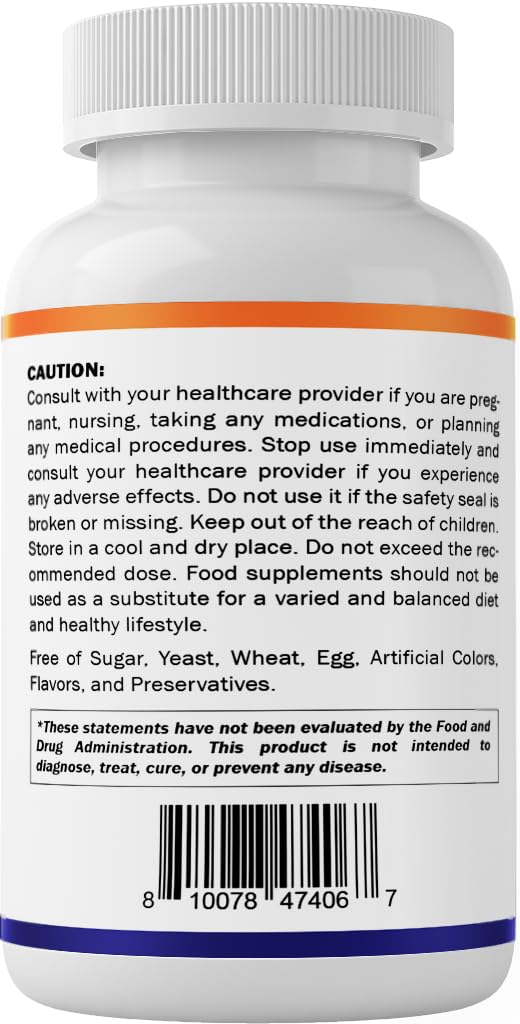 Back label details of Vitamatic probiotic bottle