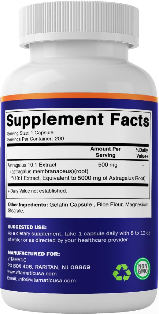 Graphic indicating immune support for Vitamatic Astragalus Capsules