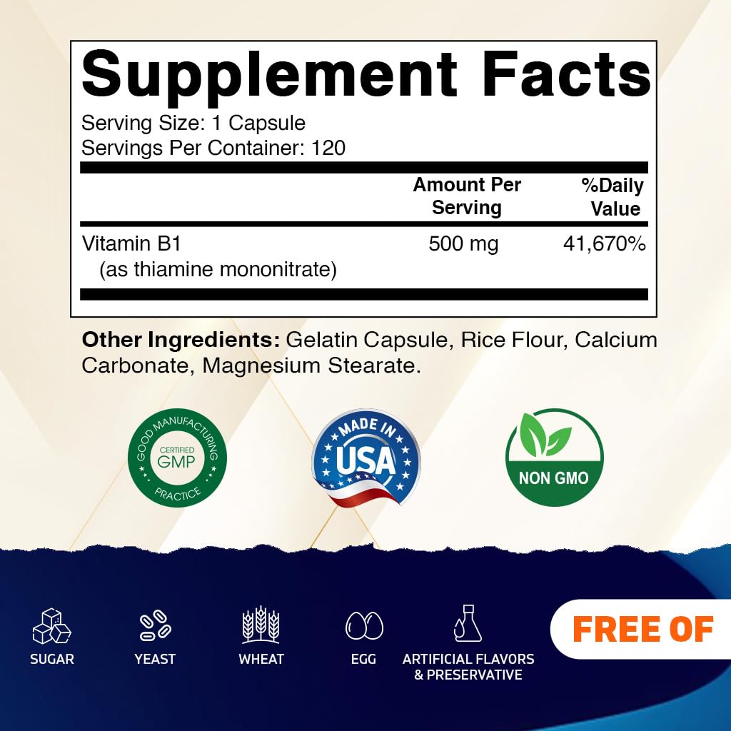 Two-pack Vitamatic B1 Thiamine 500mg packaging view