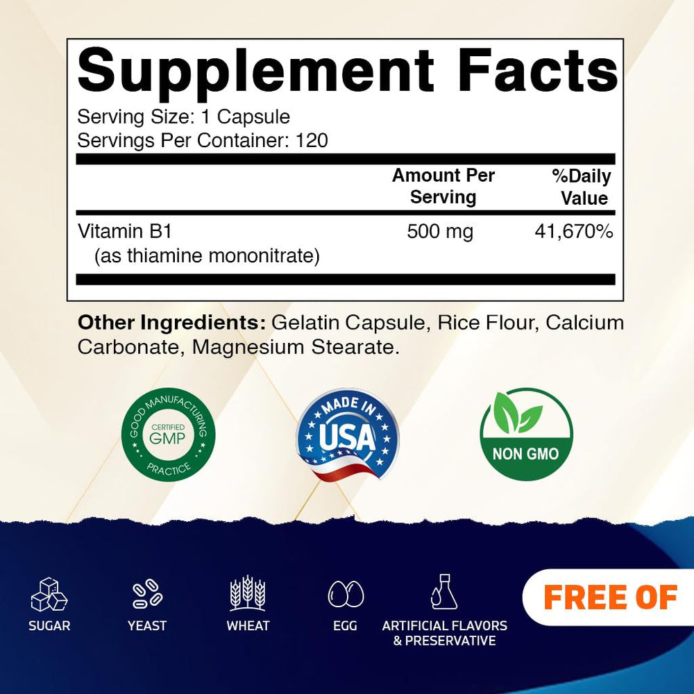 Two-pack Vitamatic B1 Thiamine 500mg packaging view