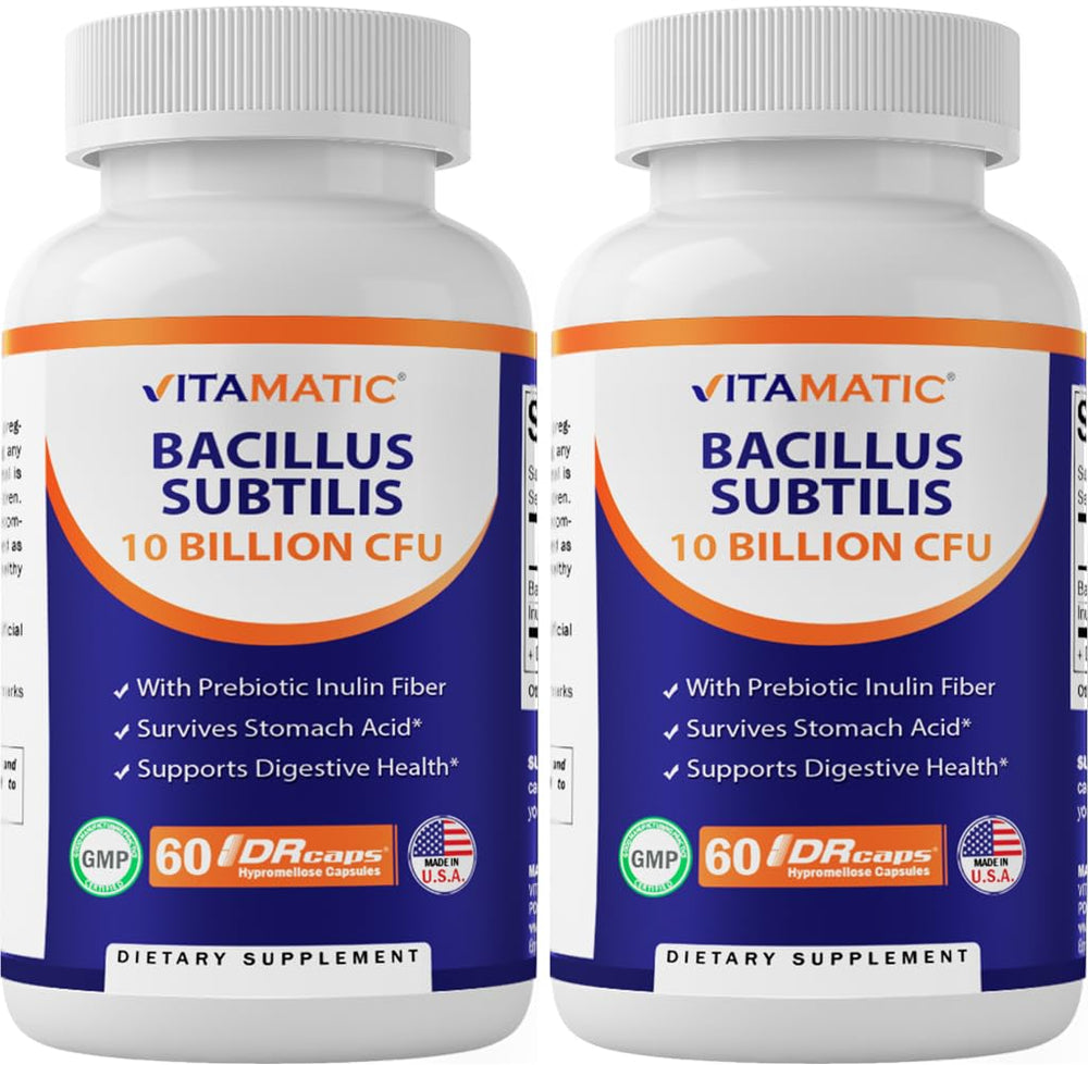 Vitamatic Bacillus Subtilis 10 Billion DR Capsule bottle front