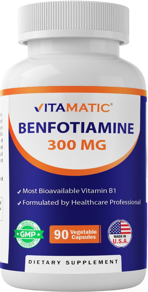 Vitamatic Benfotiamine 300 mg bottle – front view