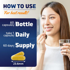 Back label with supplement facts on Vitamatic Berberine bottle