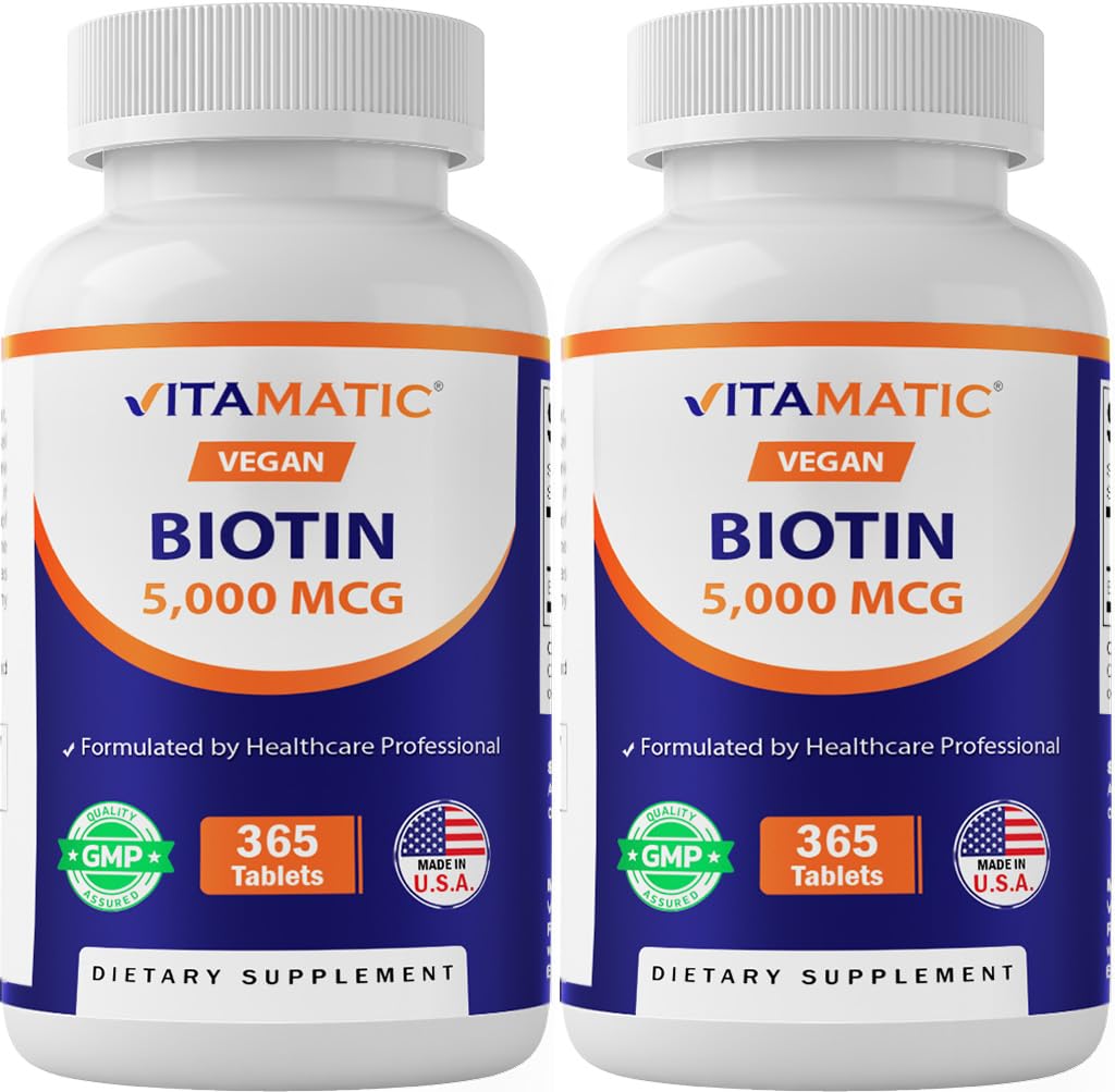 Vitamatic Biotin 5000mcg bottle front view