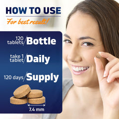 Close-up of Vitamatic iron tablets