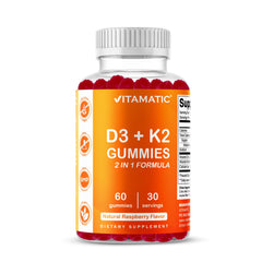 Vitamatic D3 + K2 Gummies bottle front view