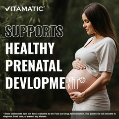 Non-GMO and gluten-free icons for Vitamatic Folic Acid