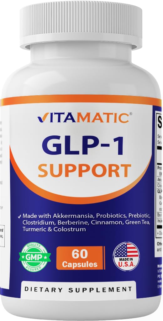 Vitamatic GLP-1 supplement bottle with 60 capsules