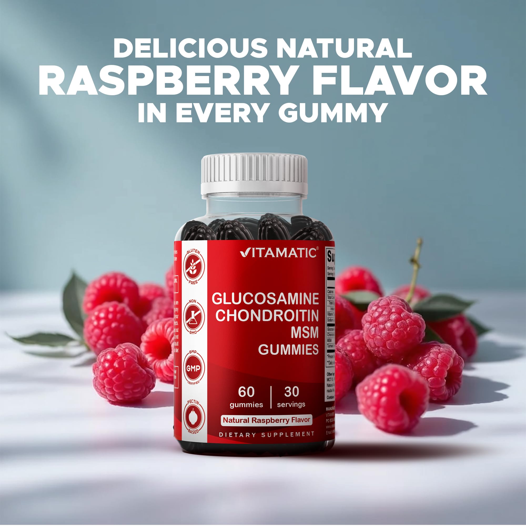 Ingredients: Glucosamine, Chondroitin, MSM, Vitamin E on label