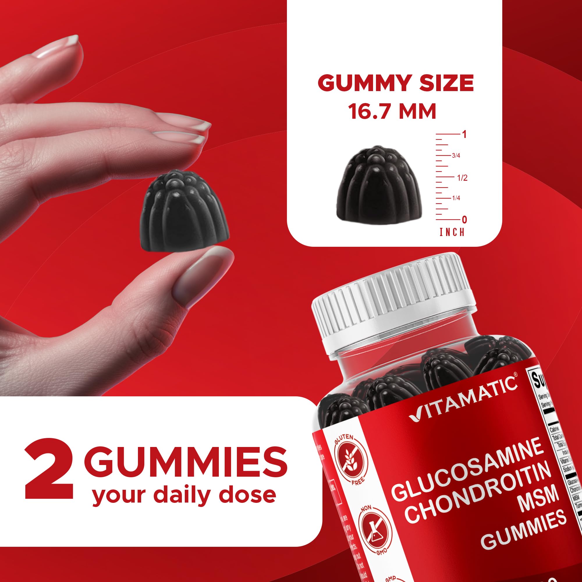 Pack of 120 count gummies front view