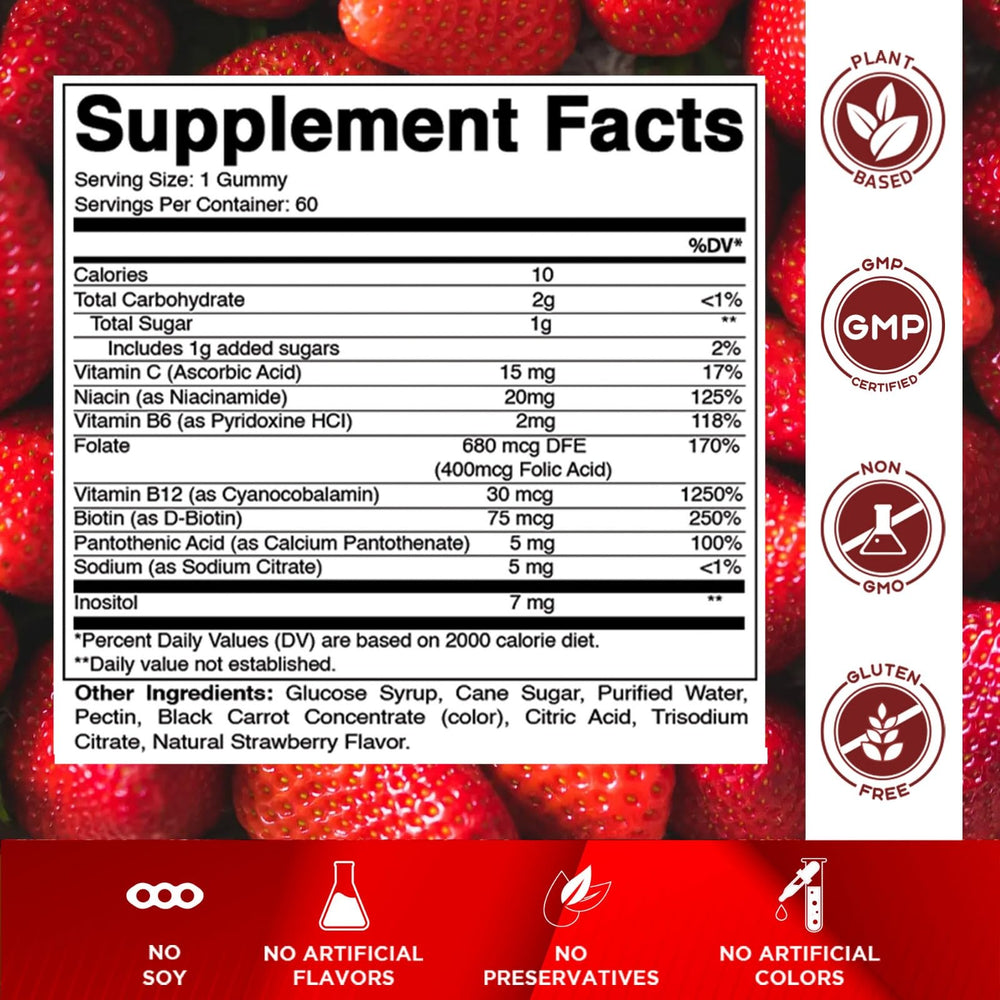 Vitamatic open bottle with gummies visible for easy daily use