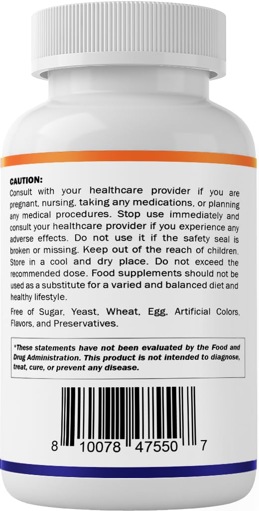 Ingredient list and supplement facts label