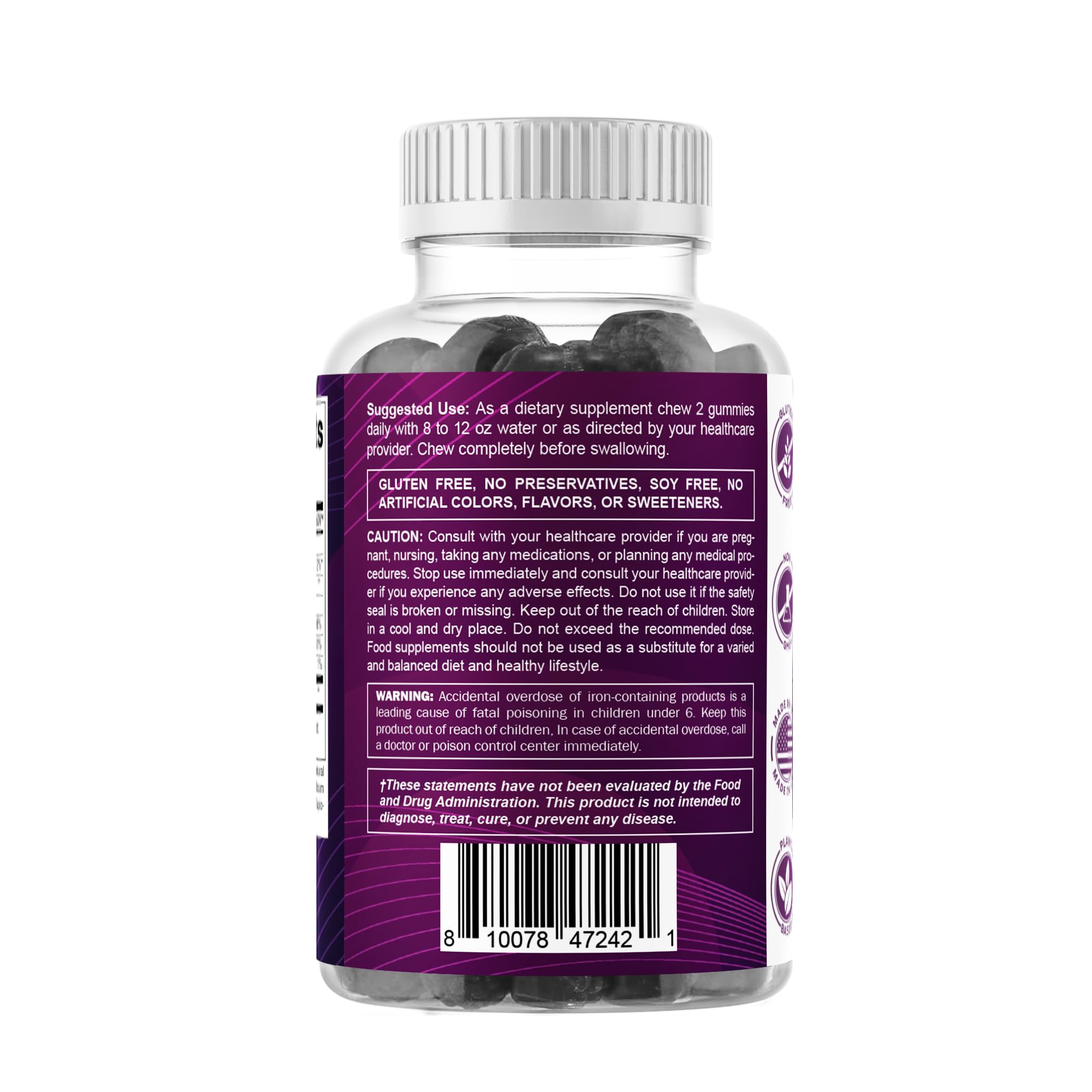 Product shot of Vitamatic Iron 65 mg Gummies