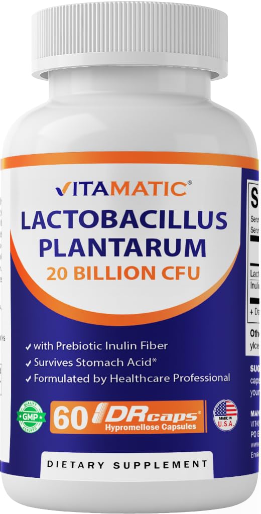 Vitamatic Lactobacillus Plantarum 20B CFU bottle front view