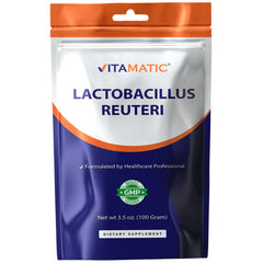 Main product image: Vitamatic Lactobacillus Reuteri Probiotic Powder bottle