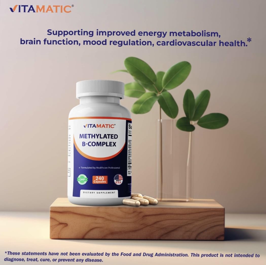 Vitamatic bottle on breakfast table showing daily routine integration