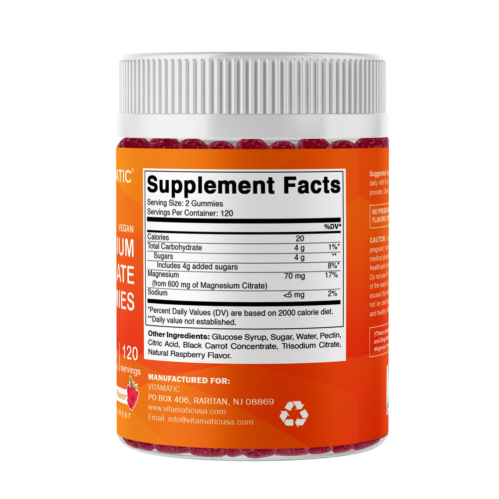 Usage and daily dosage information for Vitamatic Gummies