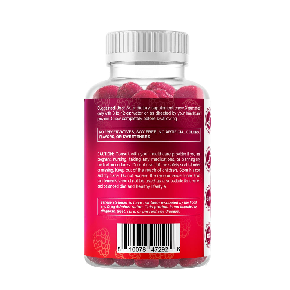 Close-up texture and color of Vitamatic Magnesium Gummies