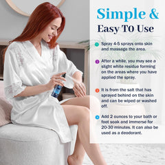 Magnesium oil spray being applied to skin for massage