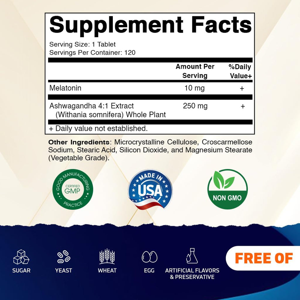 Vitamatic Melatonin label close-up