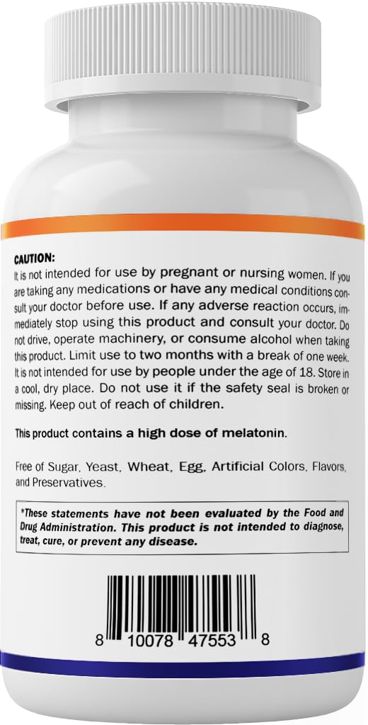 Overall packaging design of Vitamatic Melatonin bottle