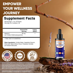 Vitamatic Melatonin 20mg liquid drops 4-pack back view