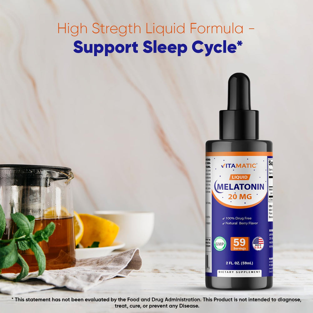 USA-made label on Vitamatic melatonin drops