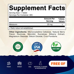 Bottle close up showing 365 tablets label