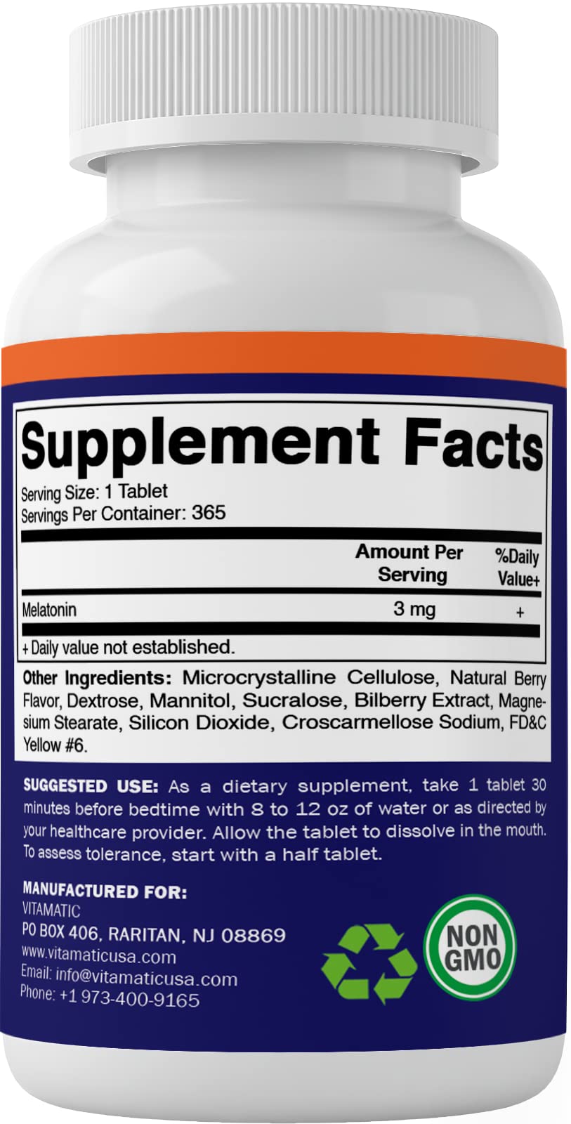 Made in the USA icon with Vitamatic Melatonin