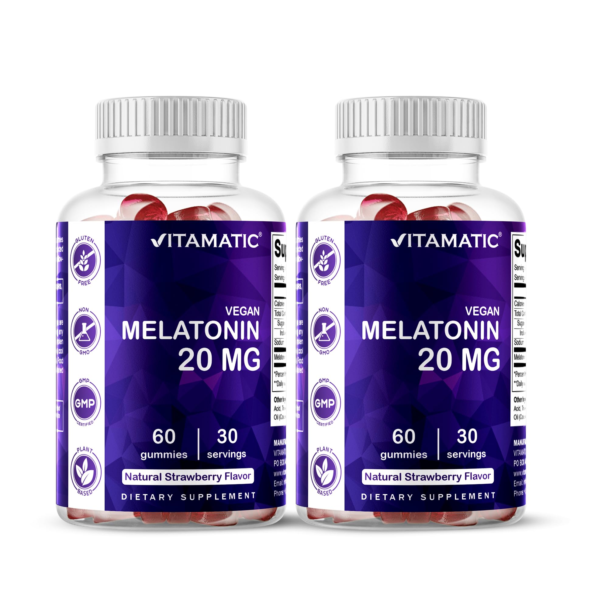 Vitamatic Melatonin Gummies bottle front