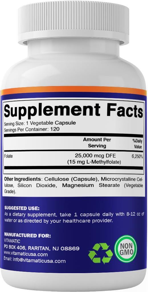 General highlighting: methyl folate, non-GMO, gluten free