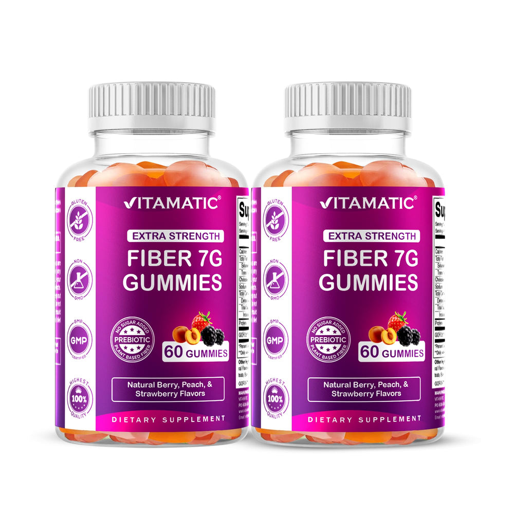Vitamatic Prebiotic Fiber Gummies 2-pack box