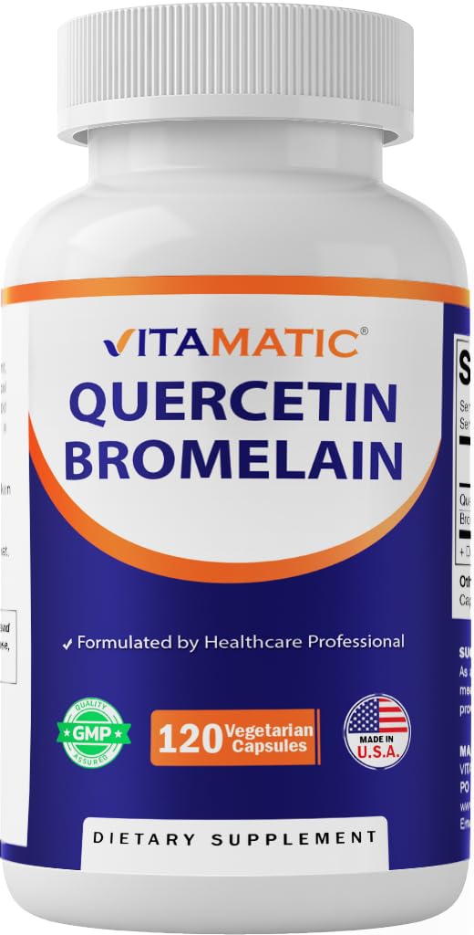 Vitamatic Quercetin with Bromelain bottle front view