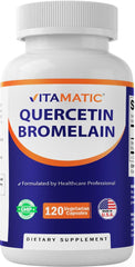 Vitamatic Quercetin with Bromelain bottle front view